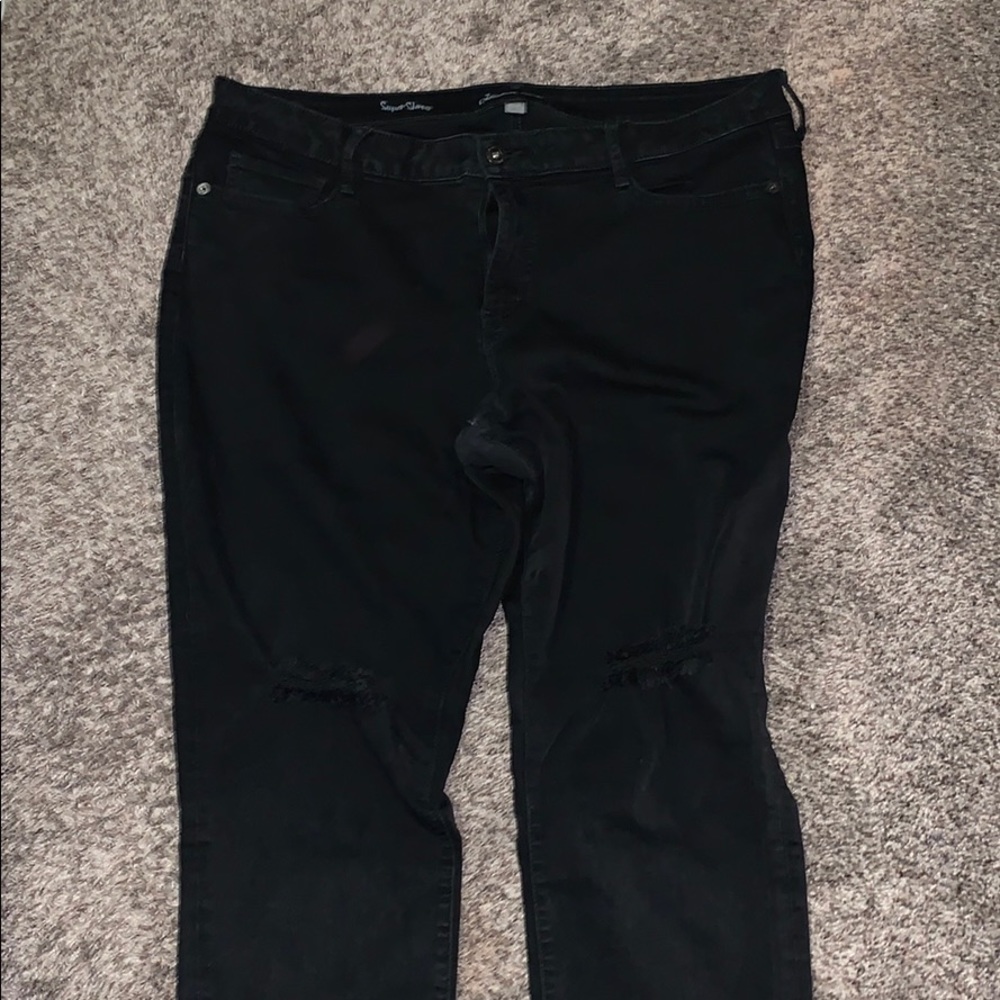 Decree black ripped jeans